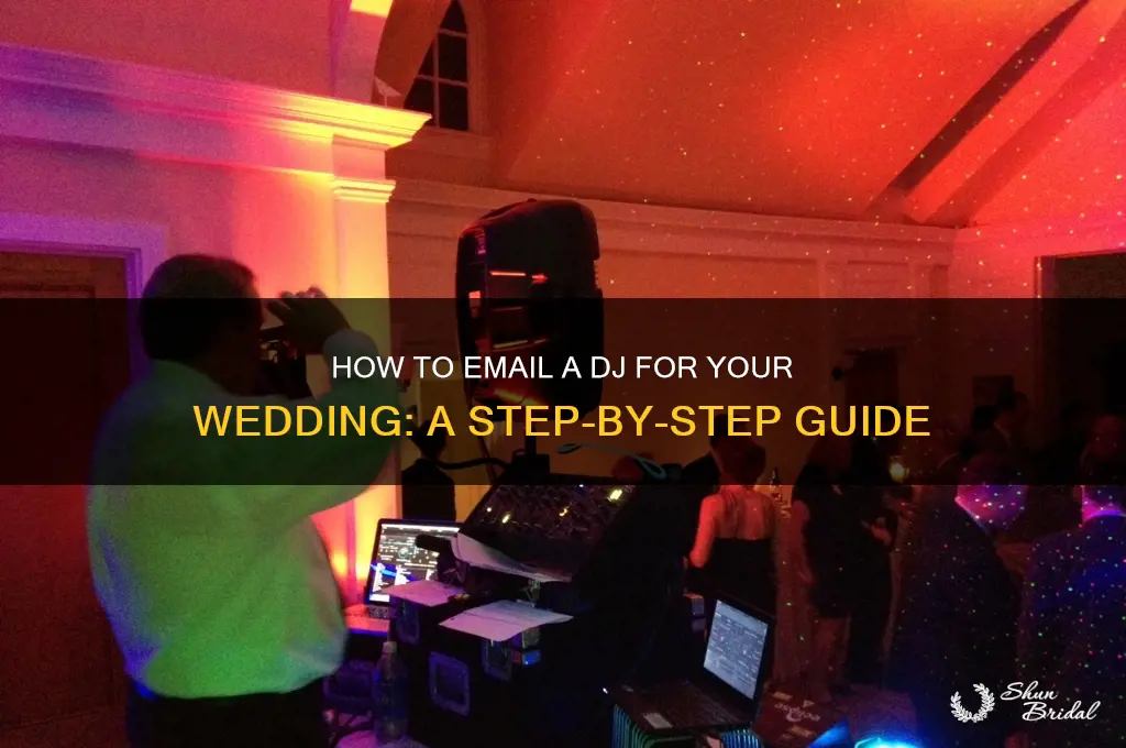 how to email a dj for a wedding