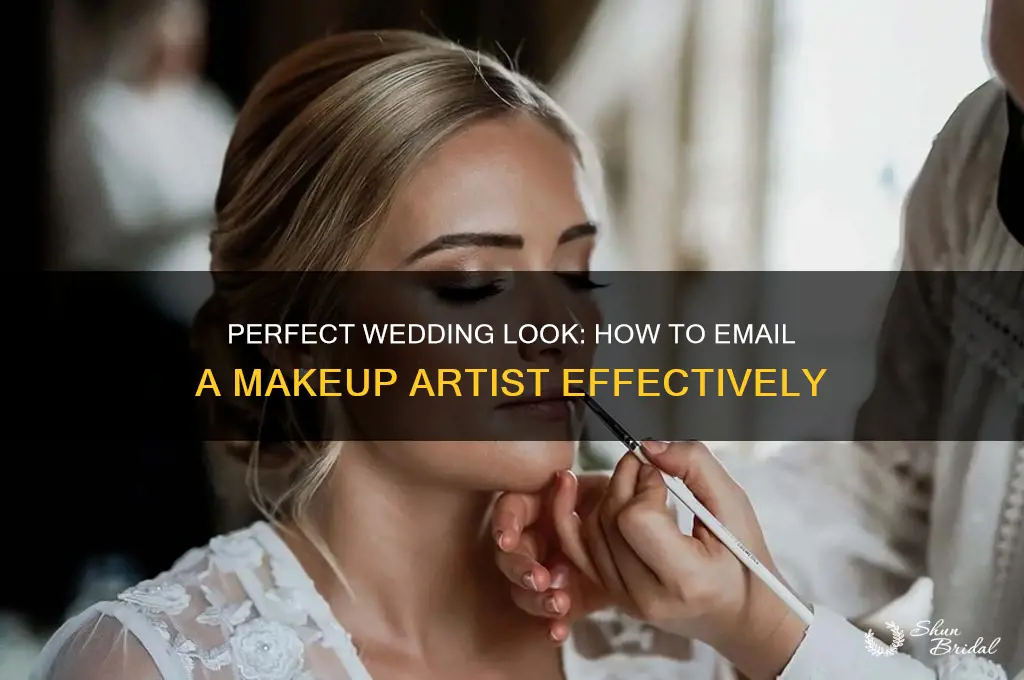 how to email a makeup artist for wedding