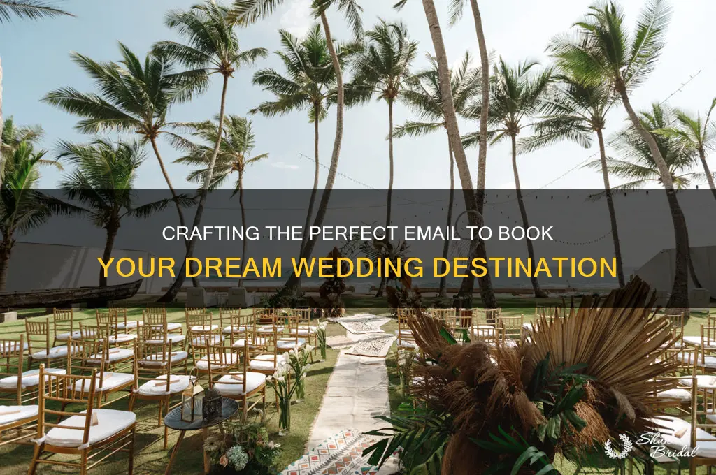 how to email a travel agent for a wedding reservation