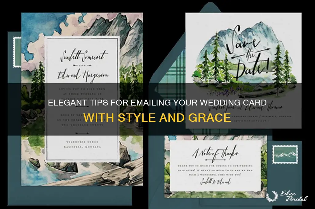 how to email a wedding card