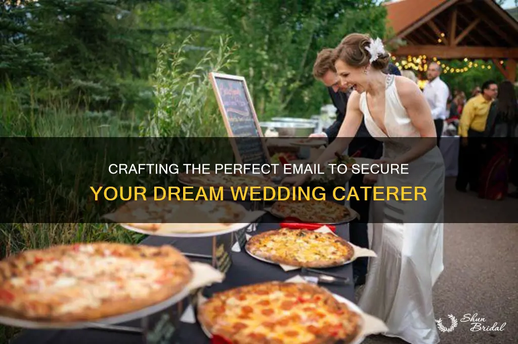 how to email a wedding caterer