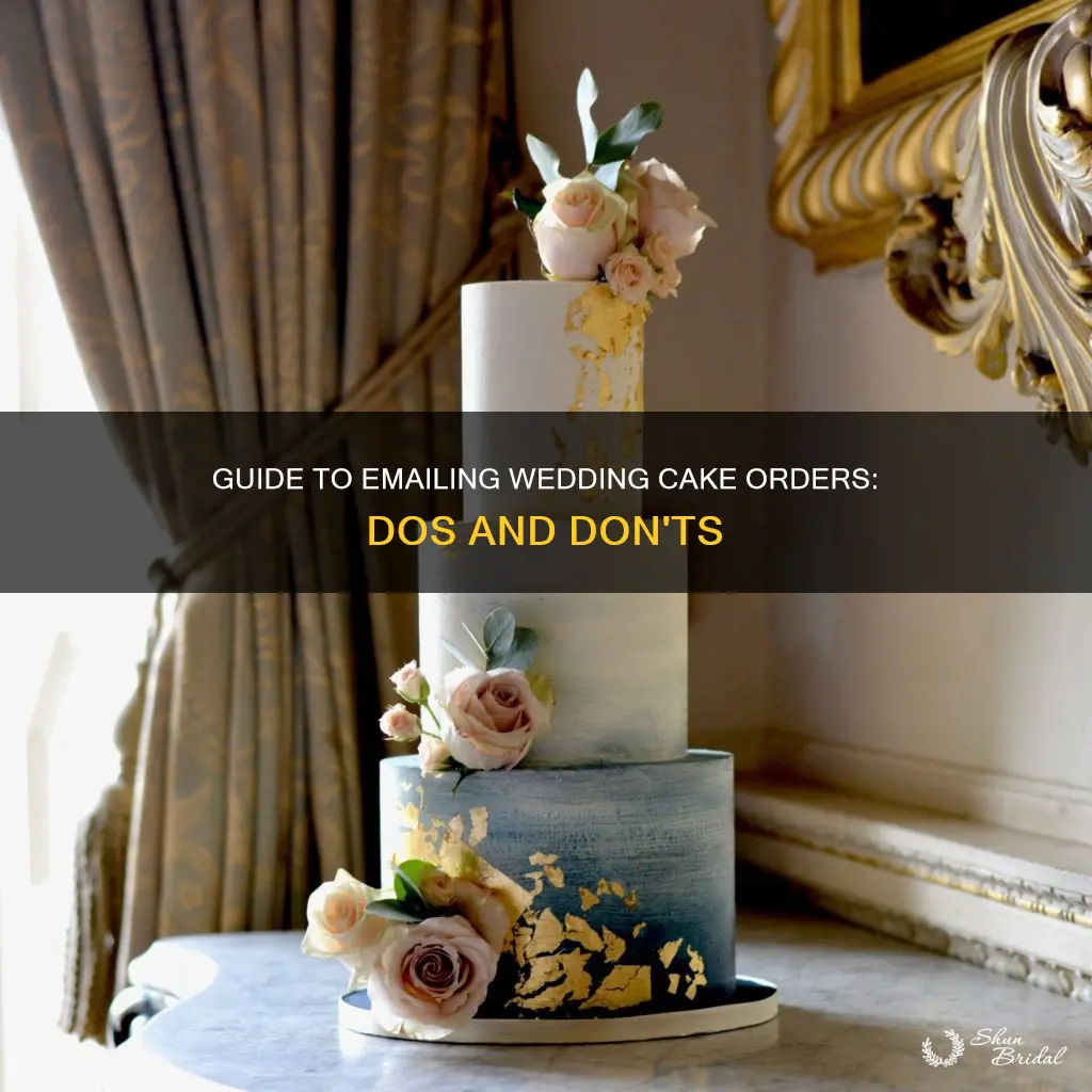 how to email wedding cake
