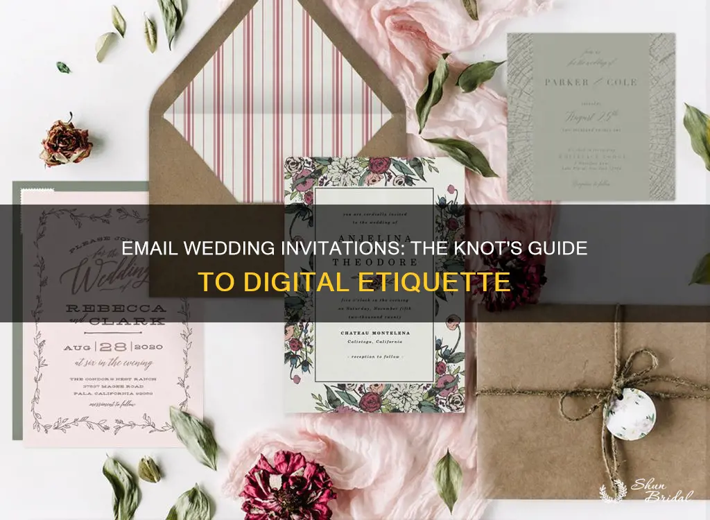 how to email wedding invitations from the knot