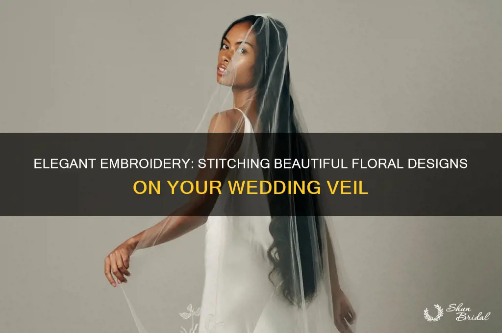 how to embrodier flowers veil
