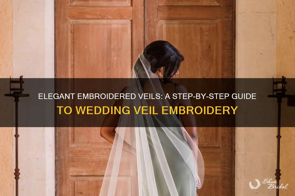 how to embroider on a wedding veil