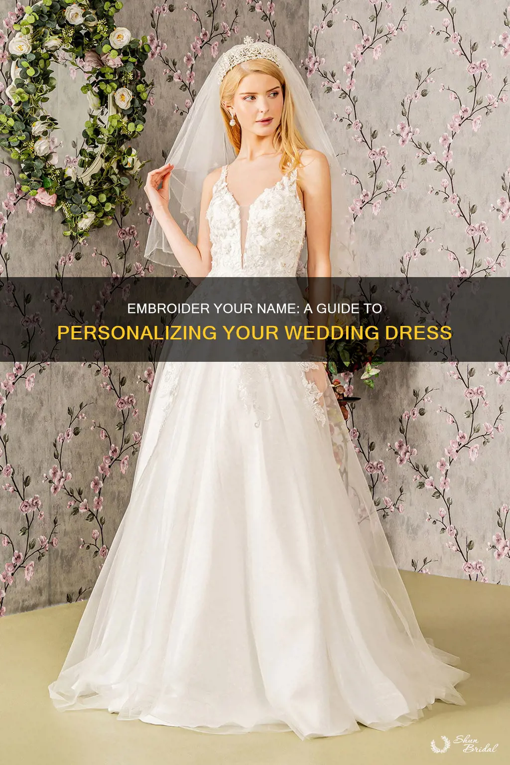 how to embroider your name on your wedding dress