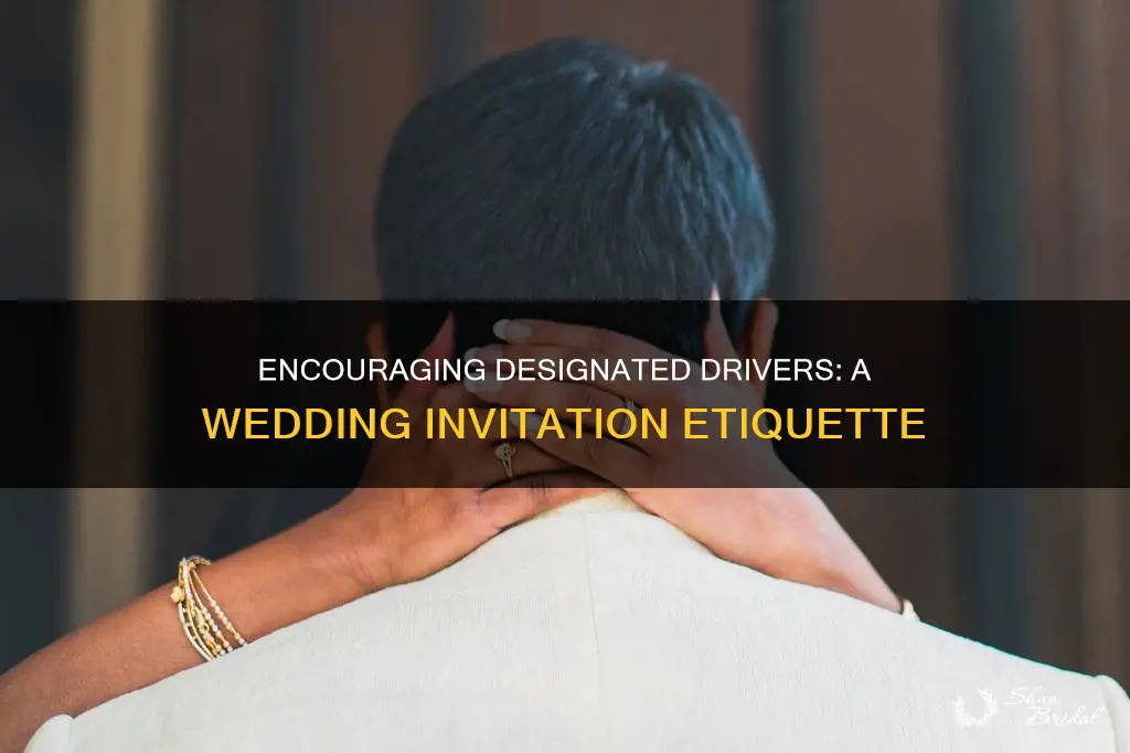 how to encourage designated driver in wedding invitation