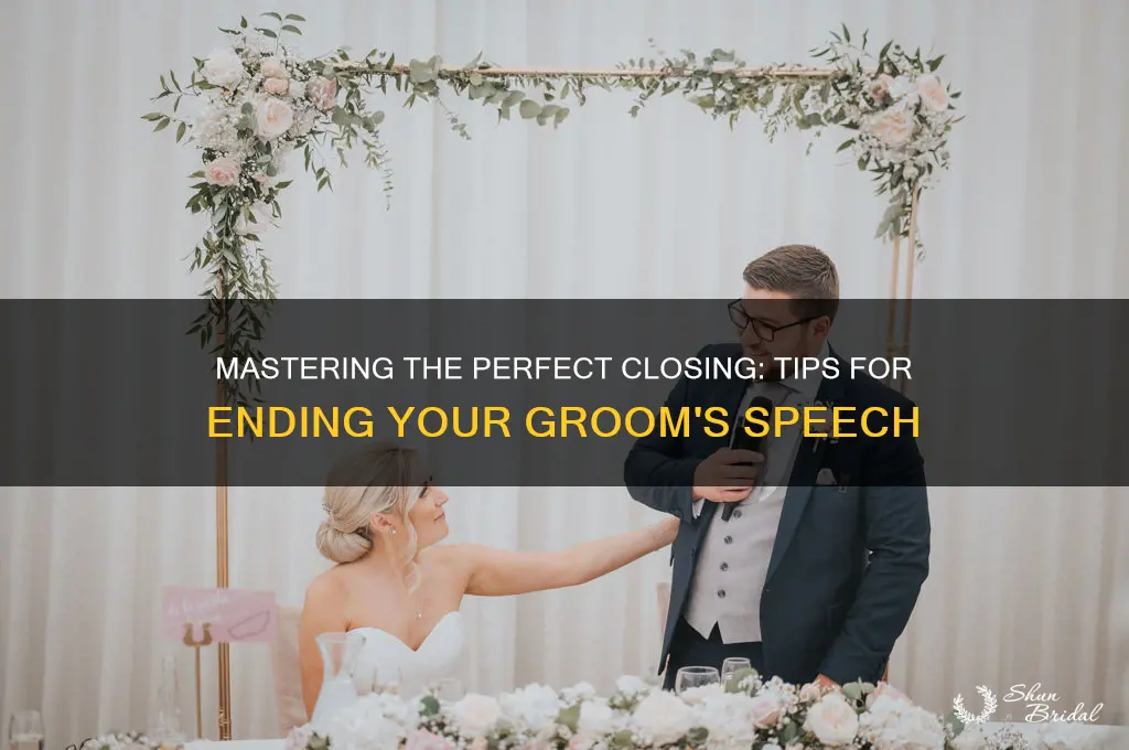 how to end a grooms wedding speech