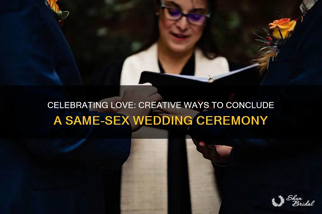 how to end a same sex wedding ceremony