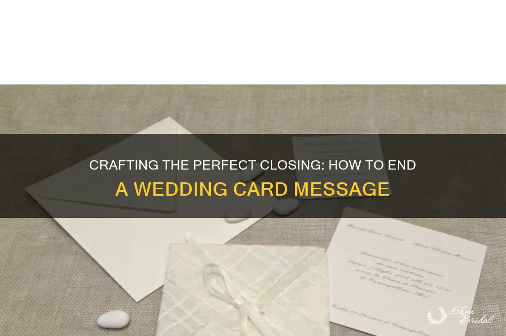 how to end a wedding card message