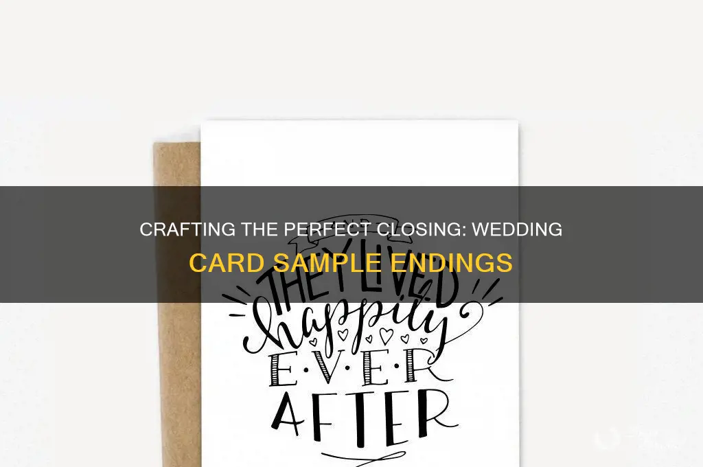 how to end a wedding card samples