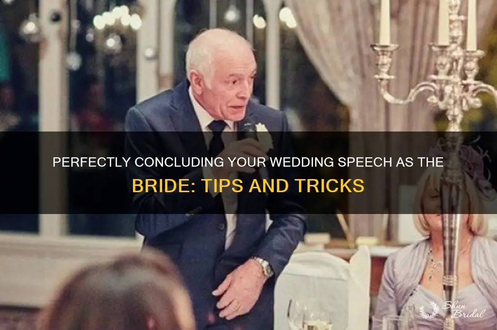 how to end a wedding speech bride
