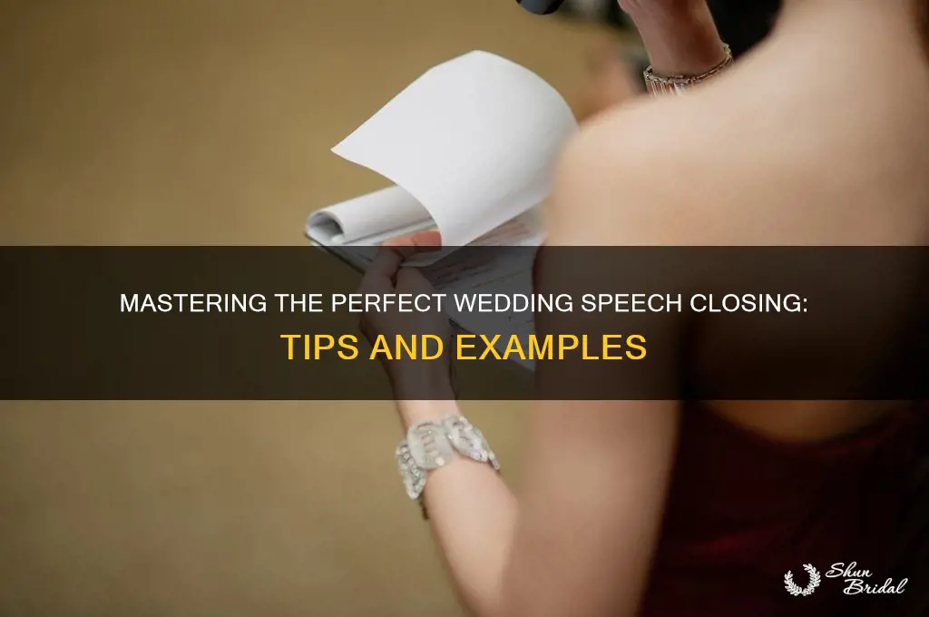 how to end a wedding speech examples