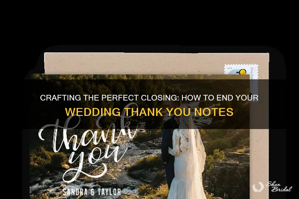 how to end a wedding thank you note