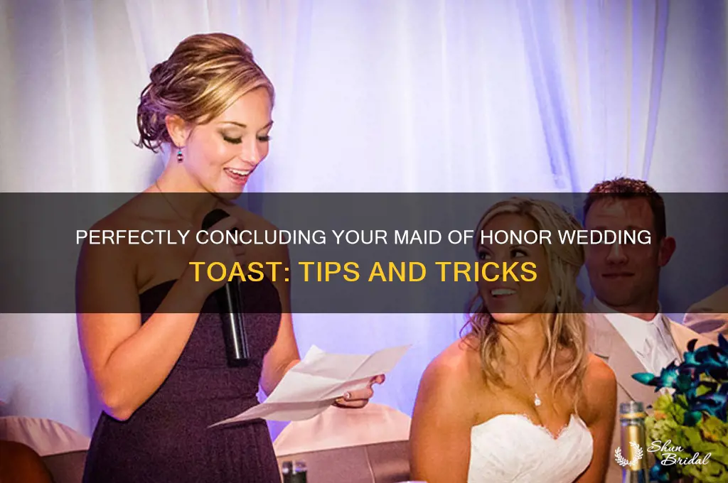 how to end a wedding toast maid of honor