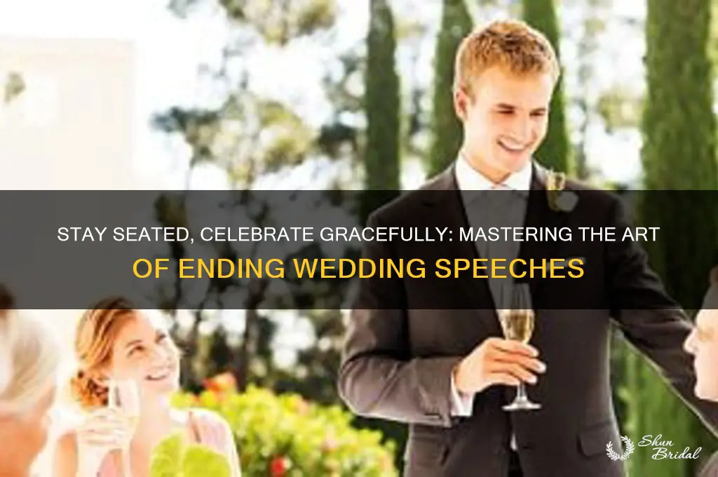 how to end wedding tell people to stay at seats