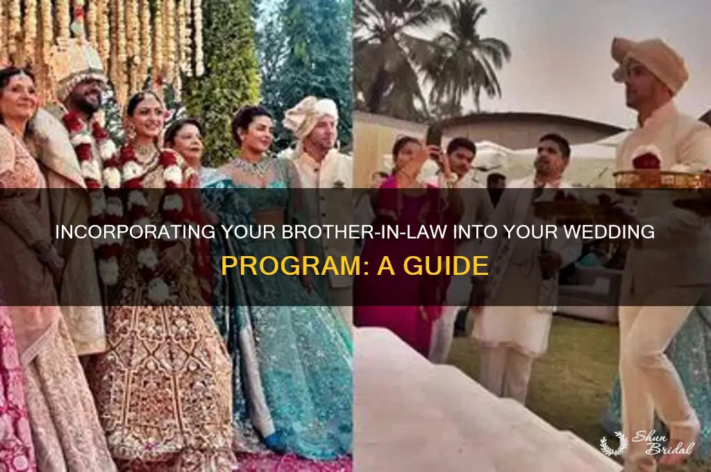 how to enter brother in law on wedding program