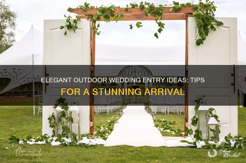 how to enter outdoor wedding
