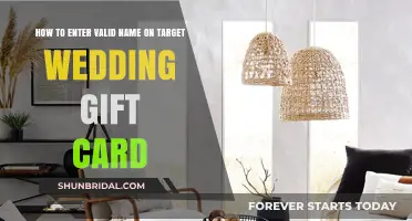 How to Enter a Valid Name on Your Target Wedding Gift Card