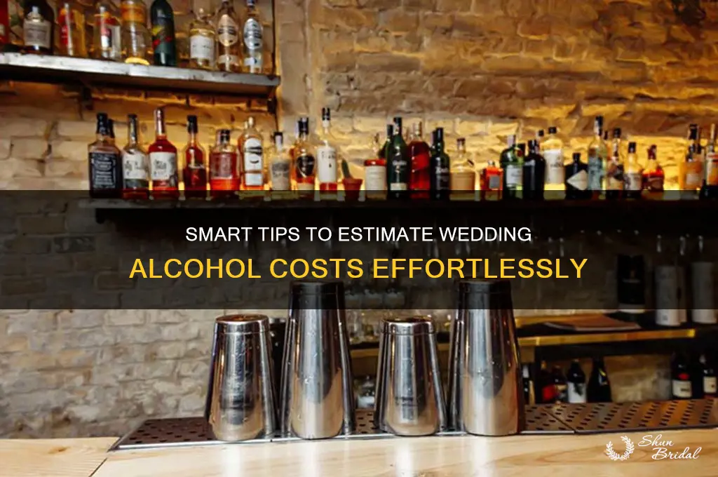 how to estimate alcohol expense for wedding