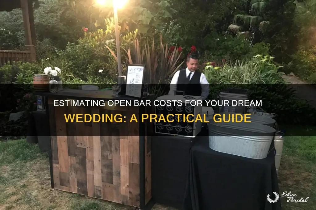 how to estimate cost of open bars for wedding