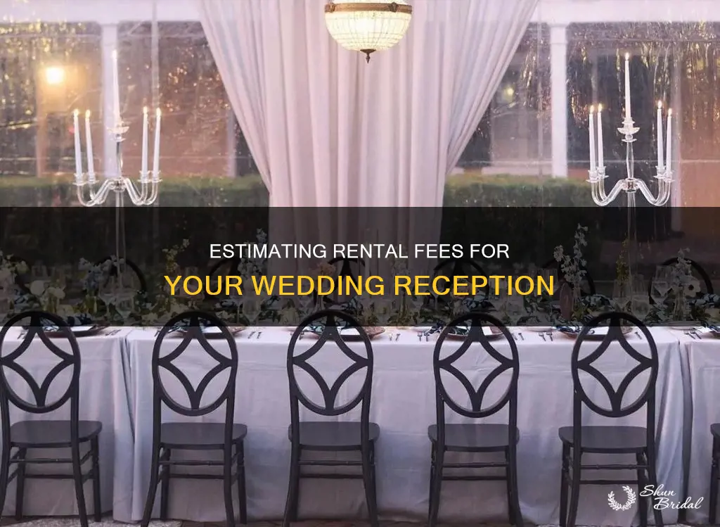 how to estimate rental fee for wedding reception