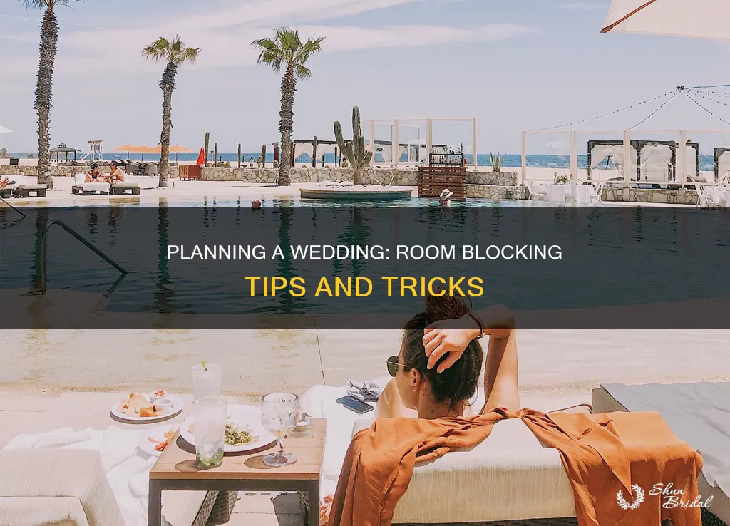 how to estimate rooms needed to block for a wedding