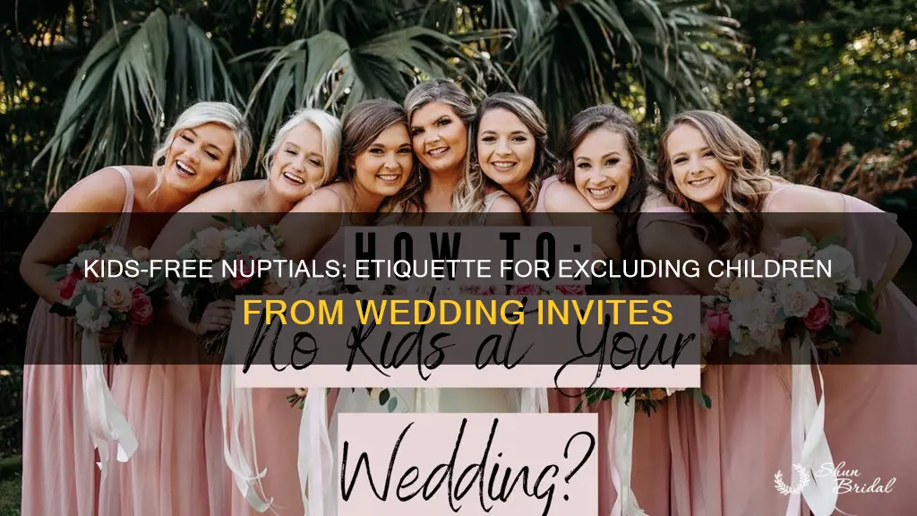 how to exclude kids from wedding invite