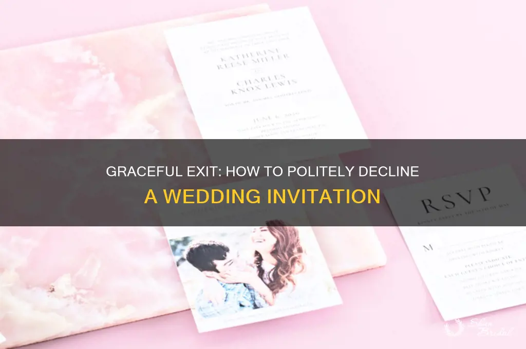 how to excuse yourself from a wedding
