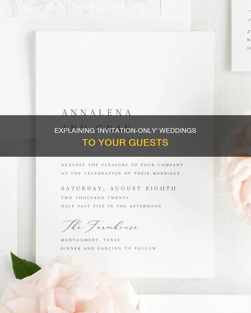 how to explain by invitation only wedding