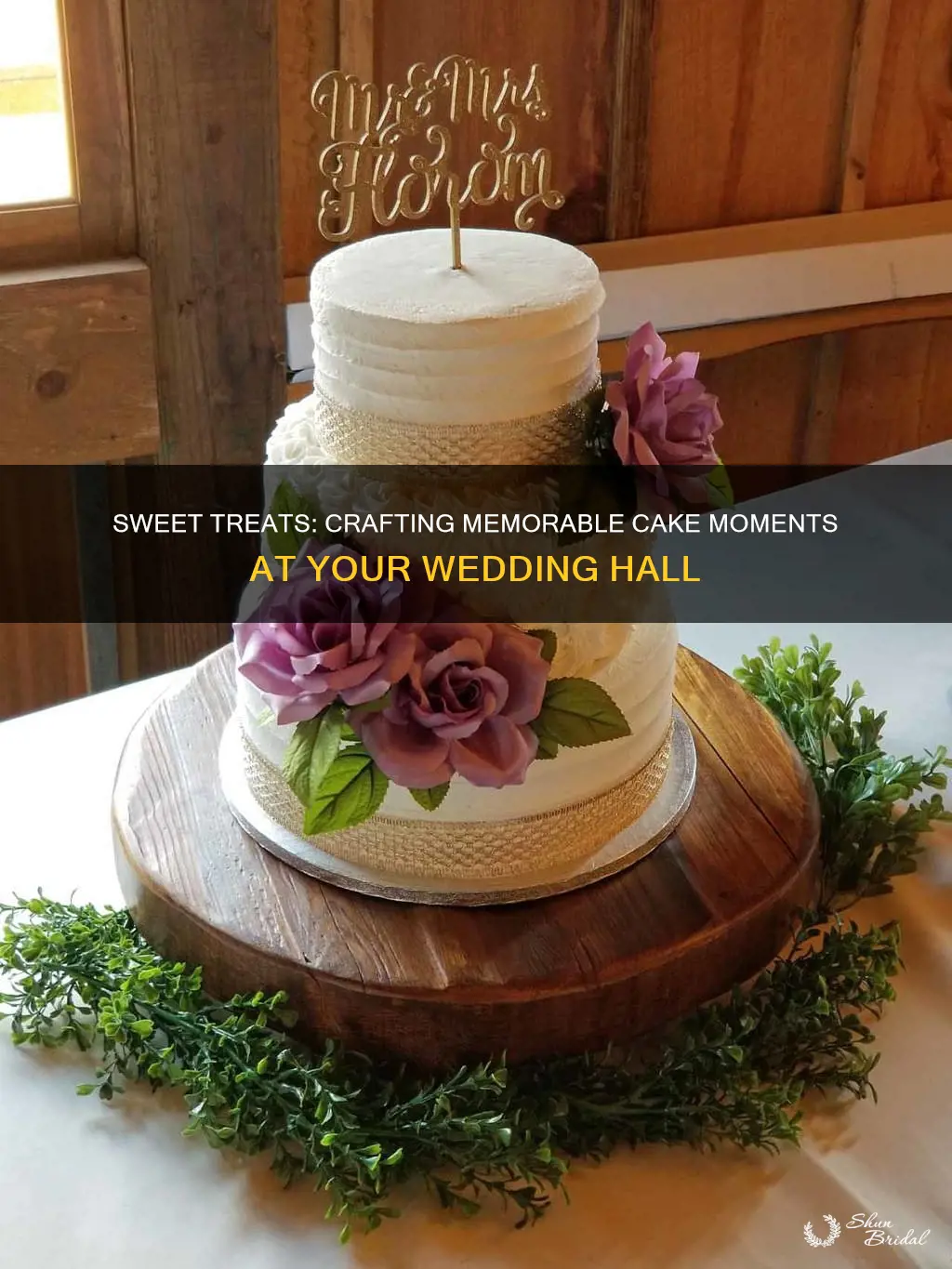 how to explain cake in a wedding hall