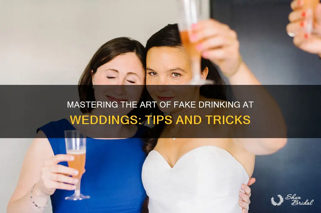 how to fake drink at a wedding