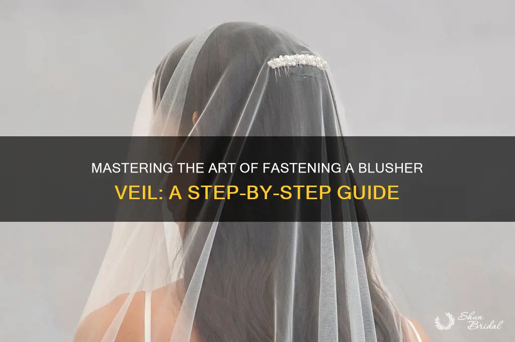 how to fasten a blusher veil