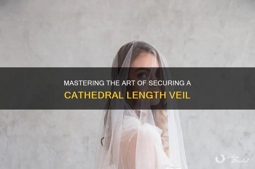 how to fasten a cathedral length veil