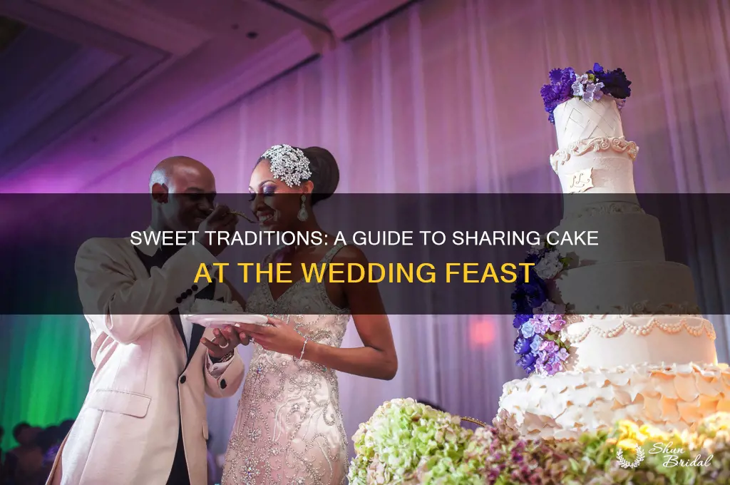 how to feed each other cake at a wedding