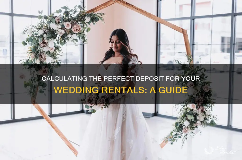 how to figure a deposit amount for wedding rentals