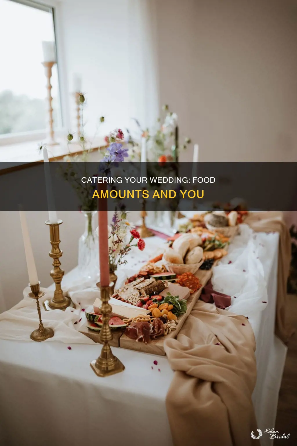how to figure food amounts for a wedding reception