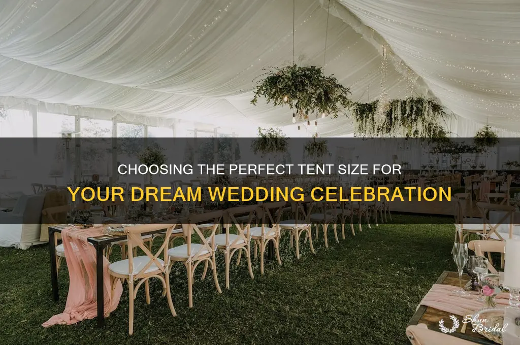 how to figure tent size for wedding
