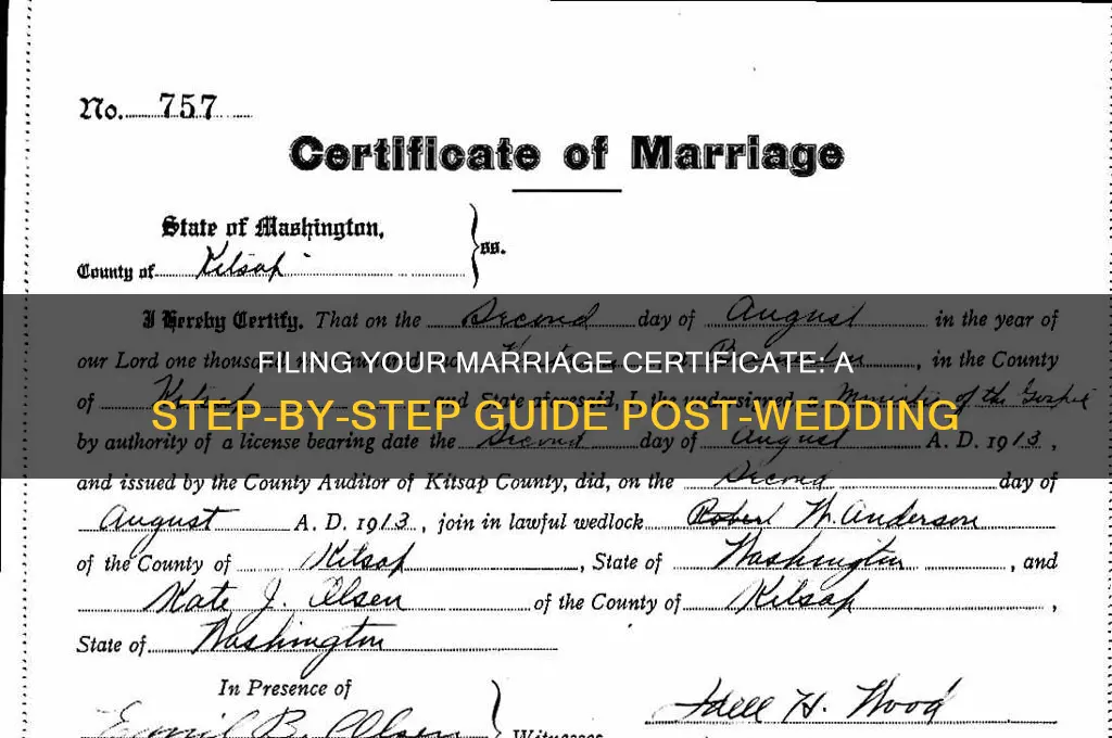 how to file marriage certificate after wedding