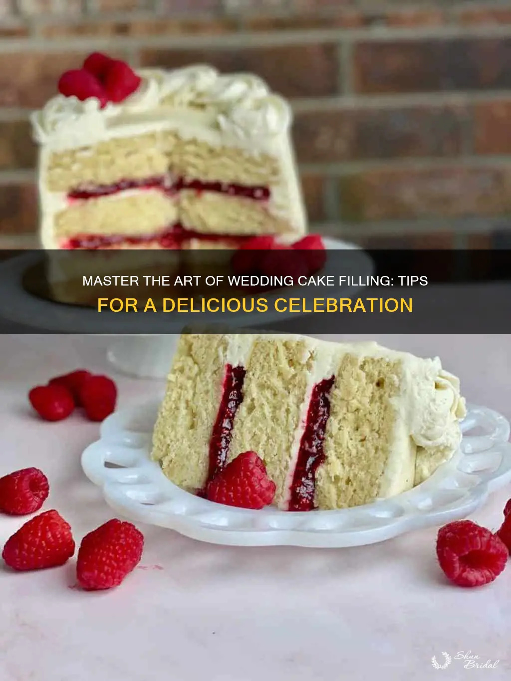 how to fill a wedding cake