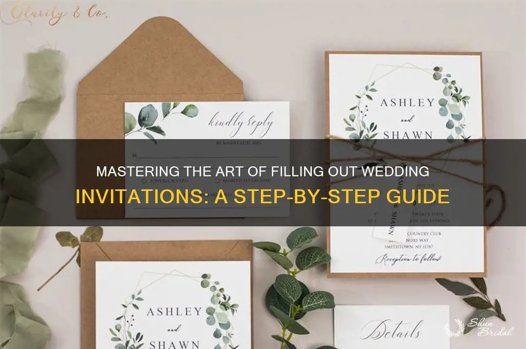 how to fill out a wedding invatation