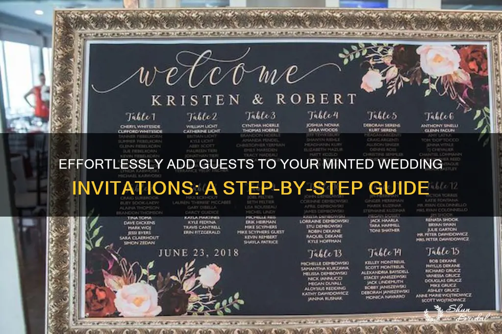 how to fill out guests in minted wedding