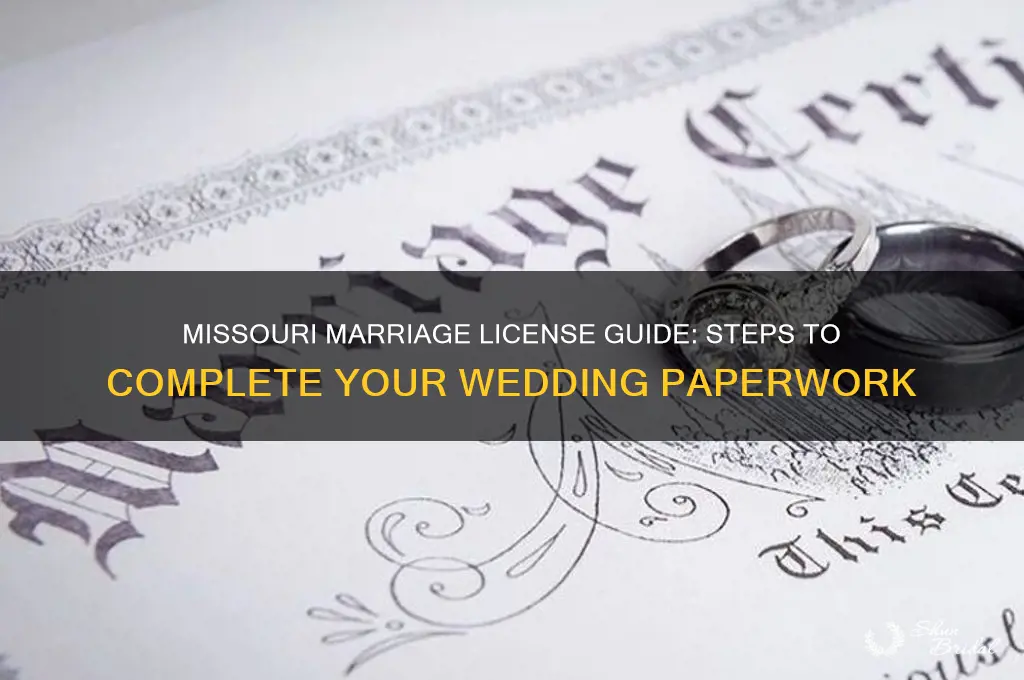 how to fill out missouri wedding license
