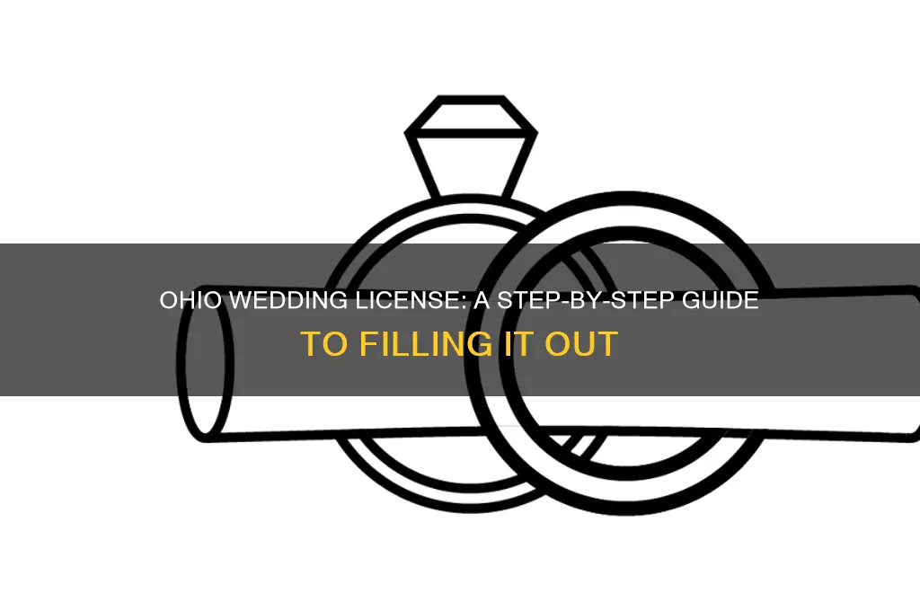 how to fill out ohio wedding license