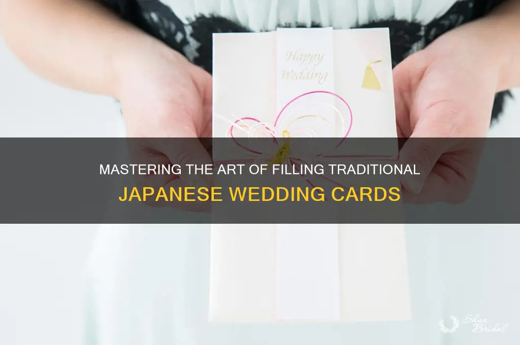 how to fill out traditional japanese wedding card
