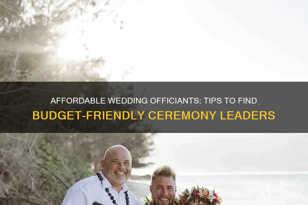 how to find a cheap wedding officiant