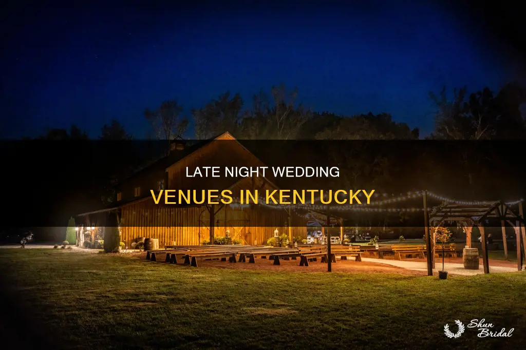 how to find a late night wedding venue ky