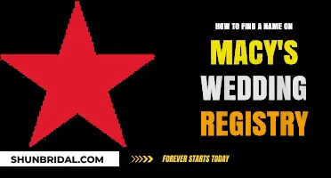 Finding Names on Macy's Wedding Registry: A Quick Guide