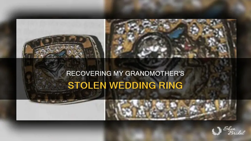 how to find a stolen wedding ring from my grandmother