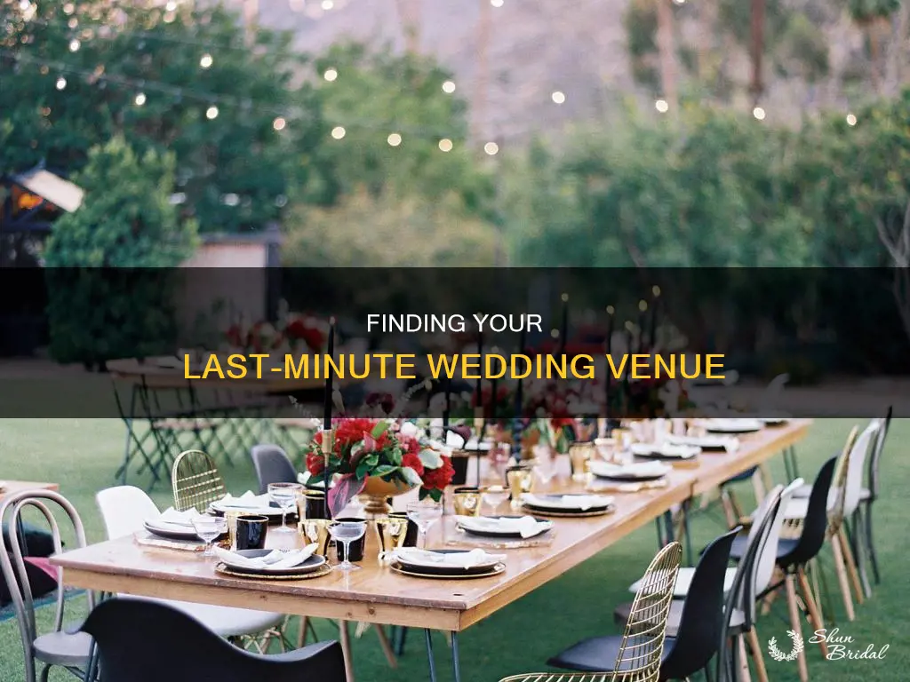 how to find a wedding venue on short notice